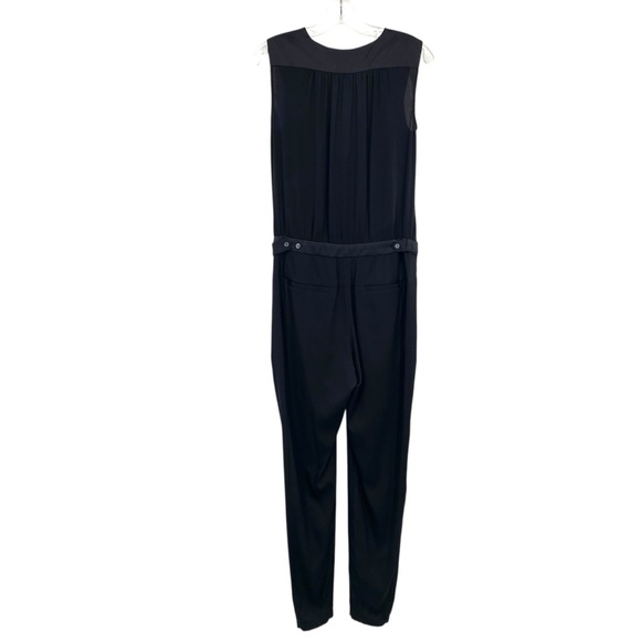 Halston Heritage Black Silk Jumpsuit Size 2 - Picture 3 of 13